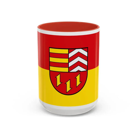 Flag of Vechta Germany - Accent Coffee Mug 15oz Red - Go Mug Yourself