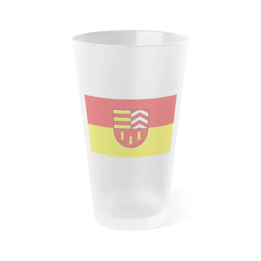 Flag of Vechta Germany - Frosted Pint Glass 16oz 16oz Frosted - Go Mug Yourself