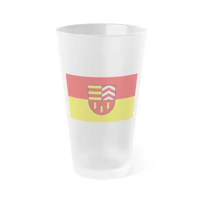 Flag of Vechta Germany - Frosted Pint Glass 16oz 16oz Frosted - Go Mug Yourself
