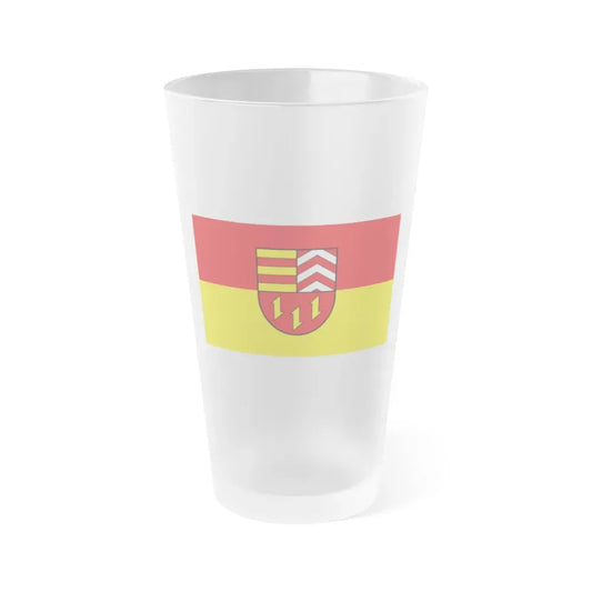 Flag of Vechta Germany - Frosted Pint Glass 16oz 16oz Frosted - Go Mug Yourself