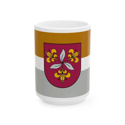 Flag of Vecumnieku novads (Latvia) White Coffee Mug 15oz - Go Mug Yourself