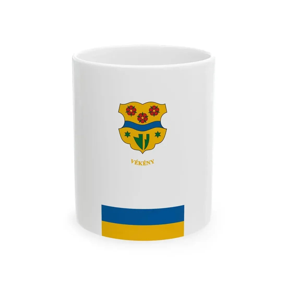 Flag of Vekeny (Hungary) White Coffee Mug 11oz - Go Mug Yourself