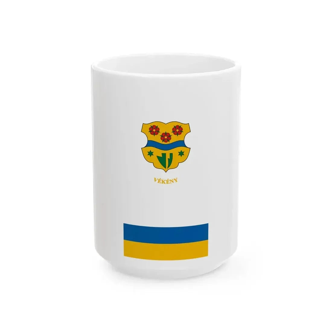 Flag of Vekeny (Hungary) White Coffee Mug 15oz - Go Mug Yourself