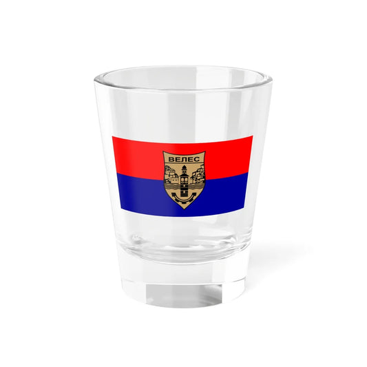 Flag of Veles Municipality North Macedonia (North Macedonia) Shot Glass 1.5oz 1.5oz - Go Mug Yourself