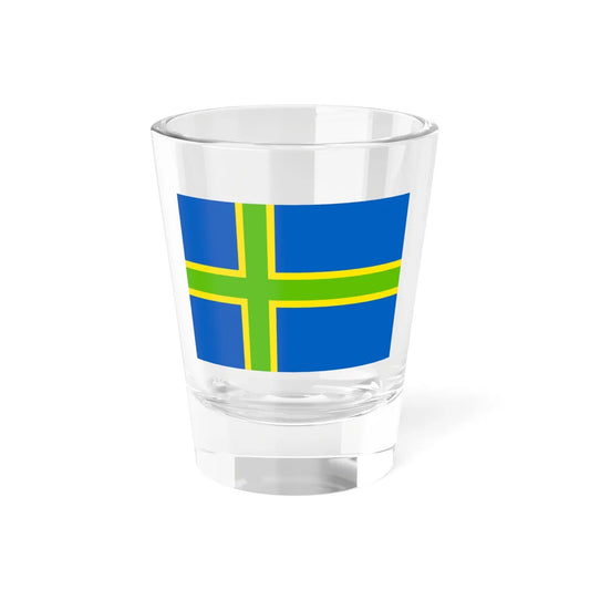 Flag of Vendsyssel (Denmark) Shot Glass 1.5oz 1.5oz - Go Mug Yourself