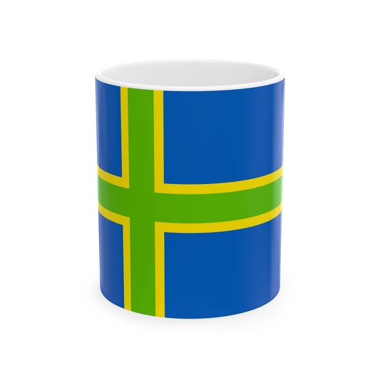 Flag of Vendsyssel (Denmark) White Coffee Mug-11oz-Go Mug Yourself