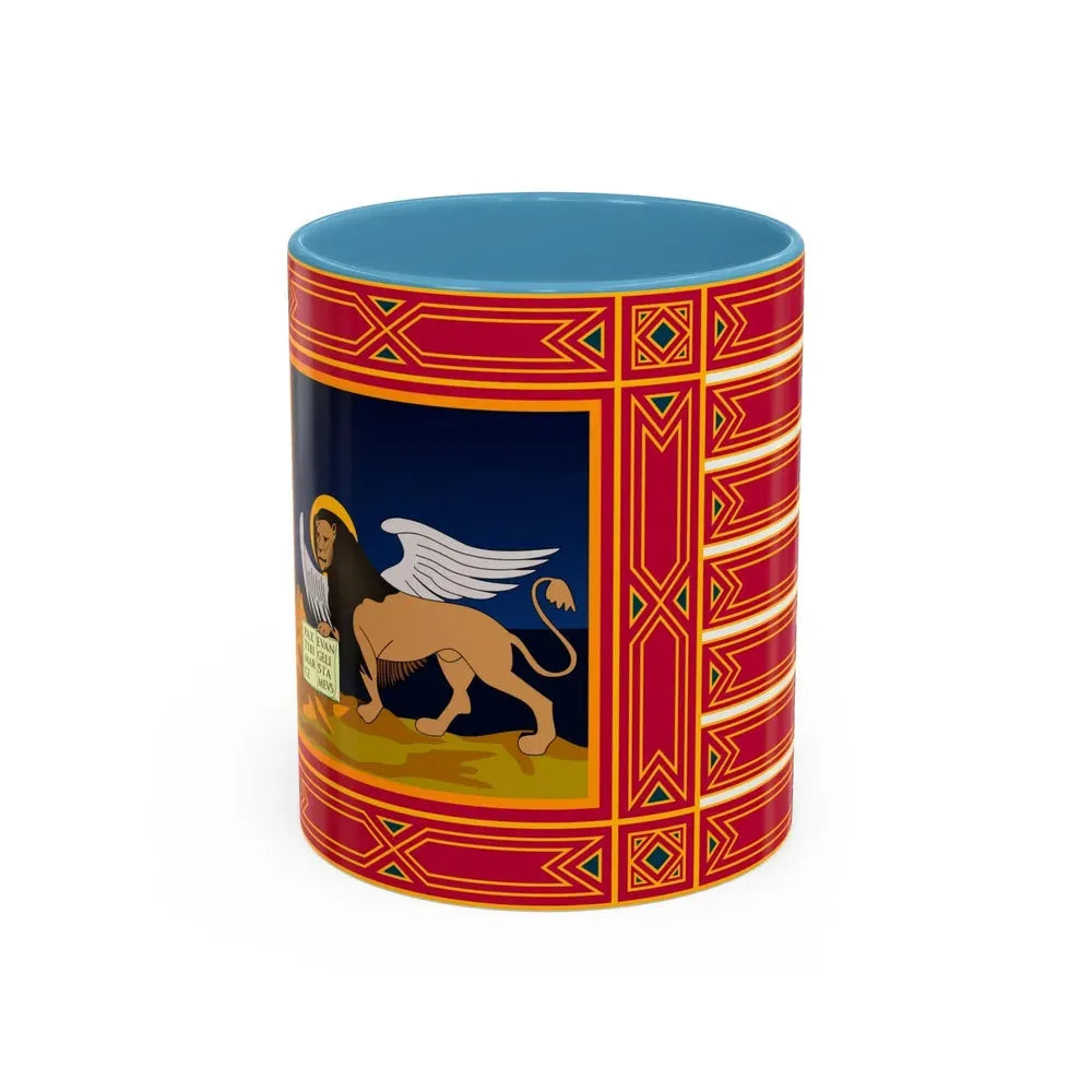 Flag of Veneto Italy - Accent Coffee Mug 11oz Light Blue - Go Mug Yourself