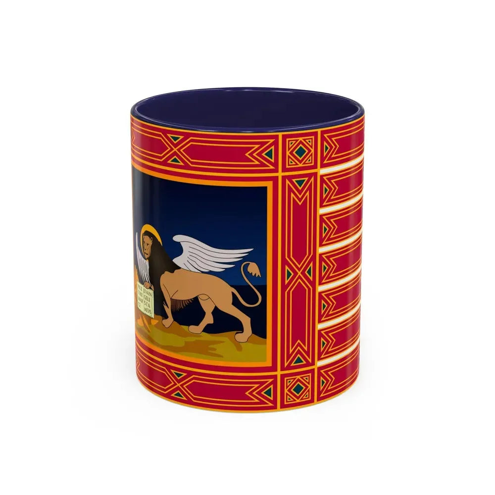 Flag of Veneto Italy - Accent Coffee Mug 11oz Navy - Go Mug Yourself