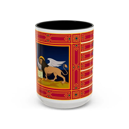 Flag of Veneto Italy - Accent Coffee Mug 15oz Black - Go Mug Yourself