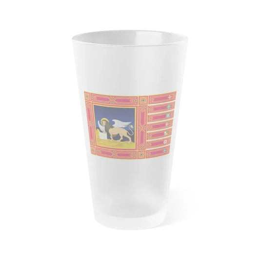 Flag of Veneto Italy - Frosted Pint Glass 16oz 16oz Frosted - Go Mug Yourself