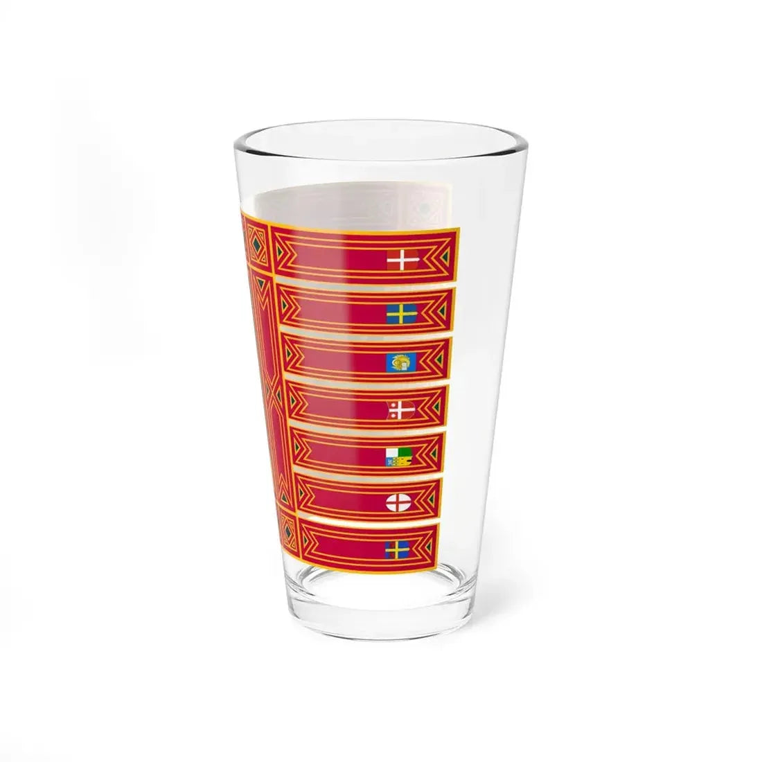 Flag of Veneto variant (Italy) Pint Glass 16oz - Go Mug Yourself