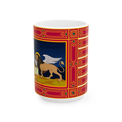 Flag of Veneto variant (Italy) White Coffee Mug 15oz - Go Mug Yourself