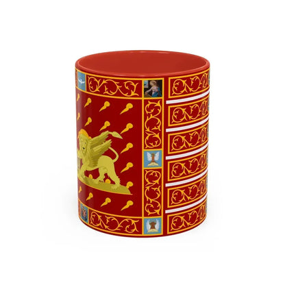 Flag of Venice 1997 Italy - Accent Coffee Mug 11oz Red - Go Mug Yourself