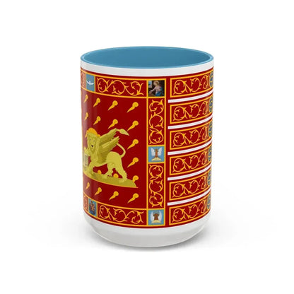 Flag of Venice 1997 Italy - Accent Coffee Mug 15oz Light Blue - Go Mug Yourself
