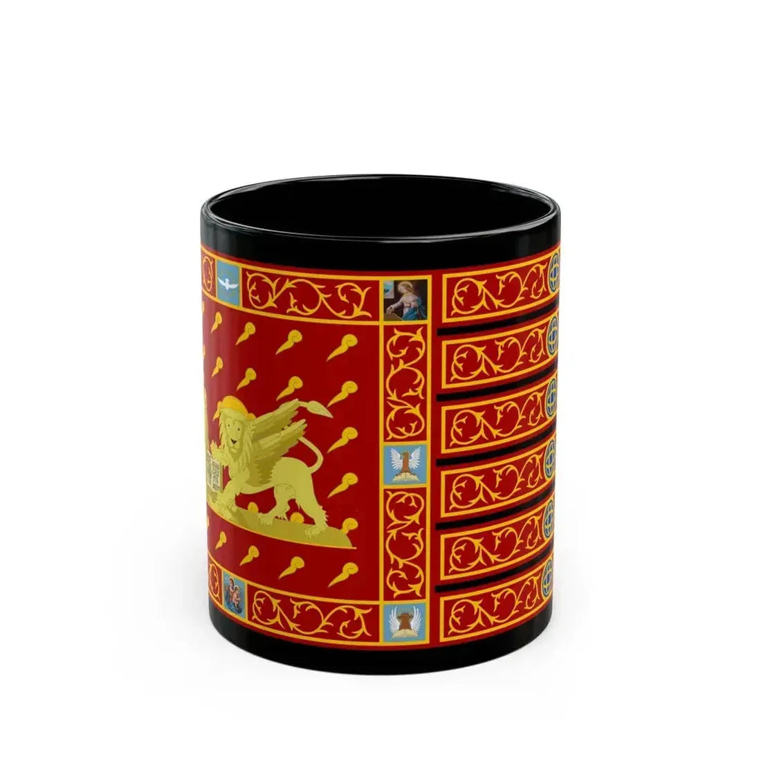 Flag of Venice 1997 Italy - Black Coffee Mug 11oz - Go Mug Yourself