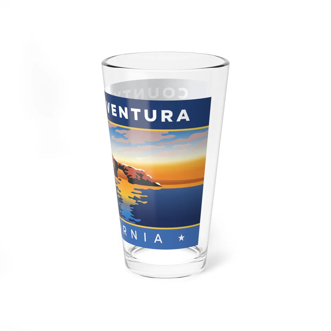 Flag of Ventura County California (United States) Pint Glass 16oz - Go Mug Yourself