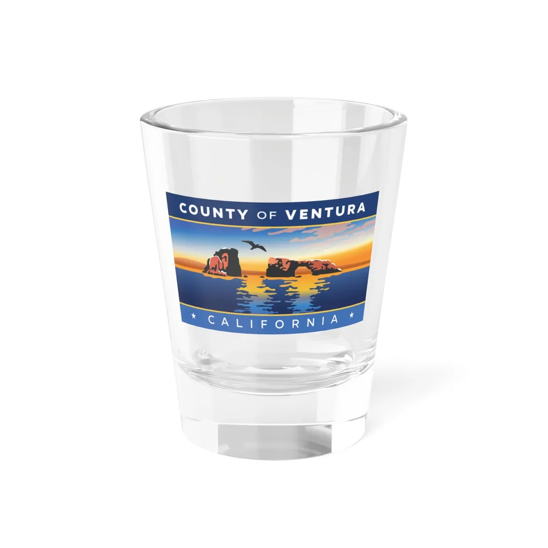 Flag of Ventura County California (United States) Shot Glass 1.5oz 1.5oz - Go Mug Yourself