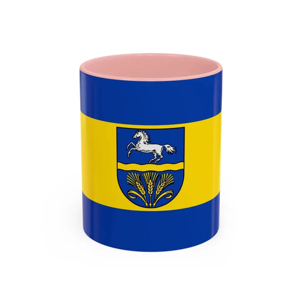 Flag of Verden Germany - Accent Coffee Mug 11oz Pink - Go Mug Yourself