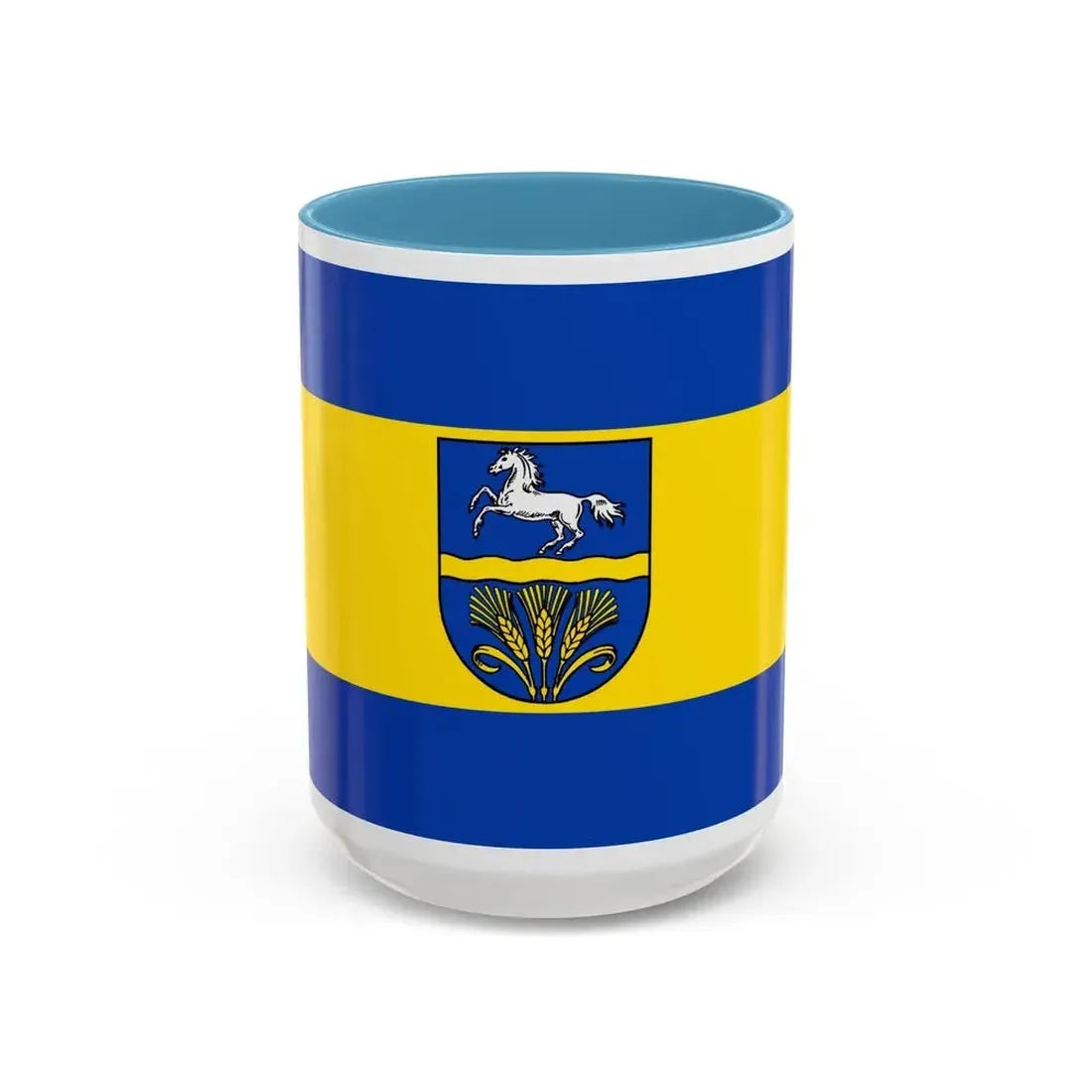 Flag of Verden Germany - Accent Coffee Mug 15oz Light Blue - Go Mug Yourself