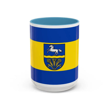 Flag of Verden Germany - Accent Coffee Mug 15oz Light Blue - Go Mug Yourself