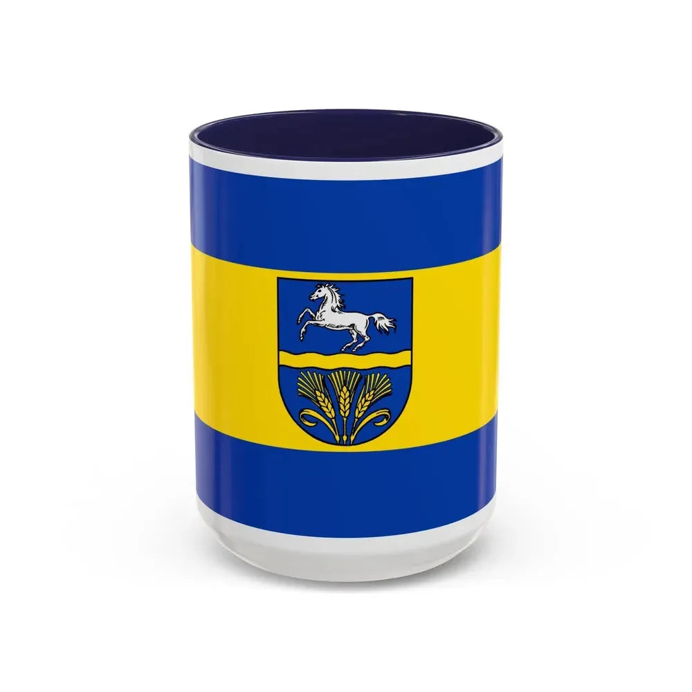 Flag of Verden Germany - Accent Coffee Mug 15oz Navy - Go Mug Yourself