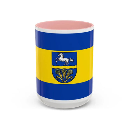 Flag of Verden Germany - Accent Coffee Mug 15oz Pink - Go Mug Yourself