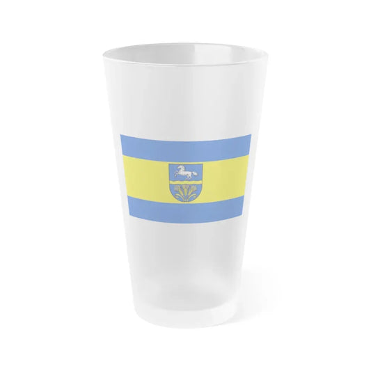 Flag of Verden Germany - Frosted Pint Glass 16oz 16oz Frosted - Go Mug Yourself