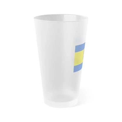 Flag of Verden Germany - Frosted Pint Glass 16oz - Go Mug Yourself
