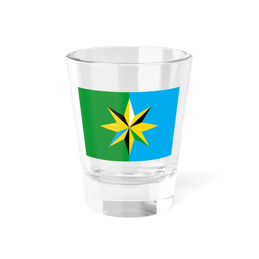 Flag of Verkhnekhavsky rayon Voronezh oblast (Russia) Shot Glass 1.5oz 1.5oz - Go Mug Yourself