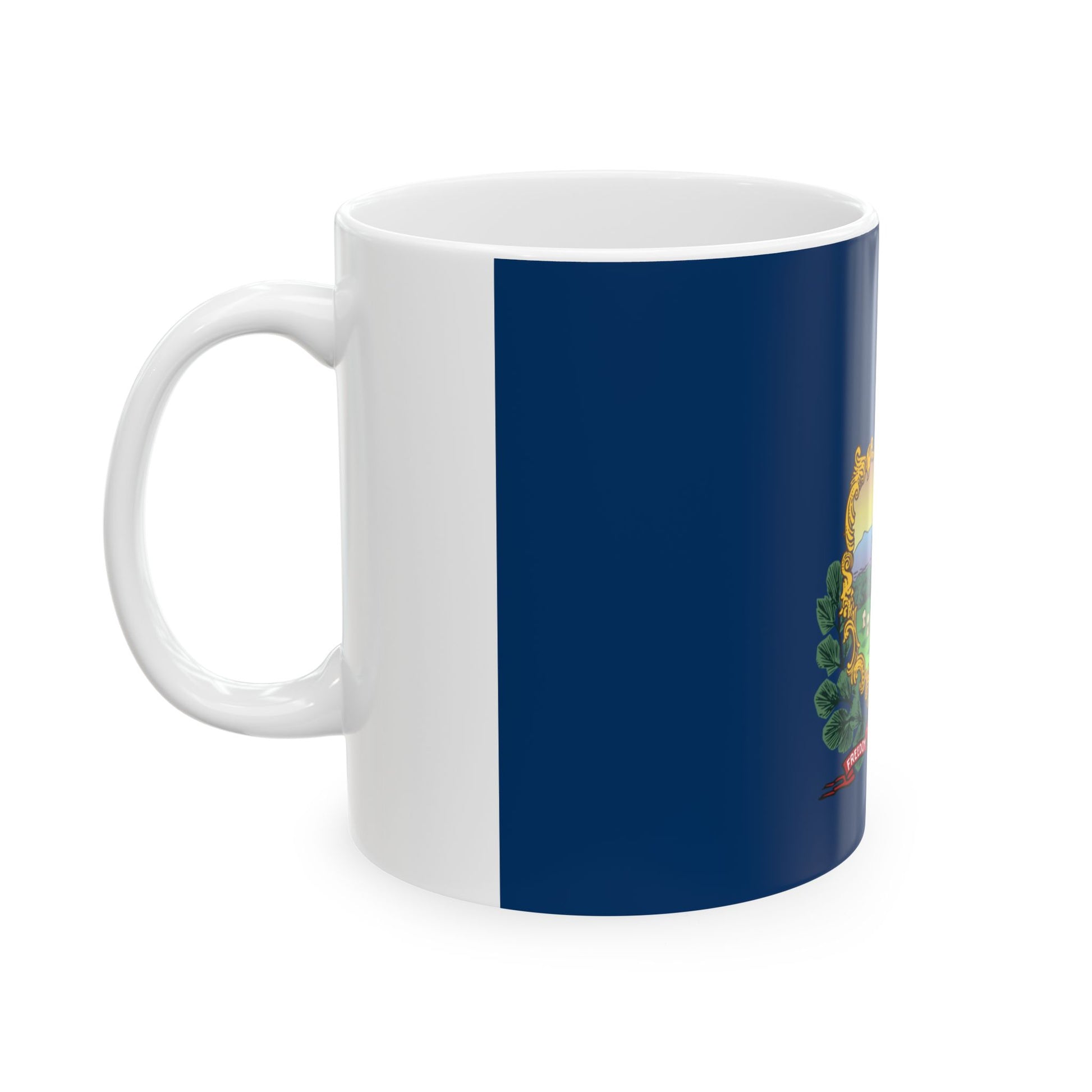 Flag of Vermont 3-2 (United States) White Coffee Mug-Go Mug Yourself