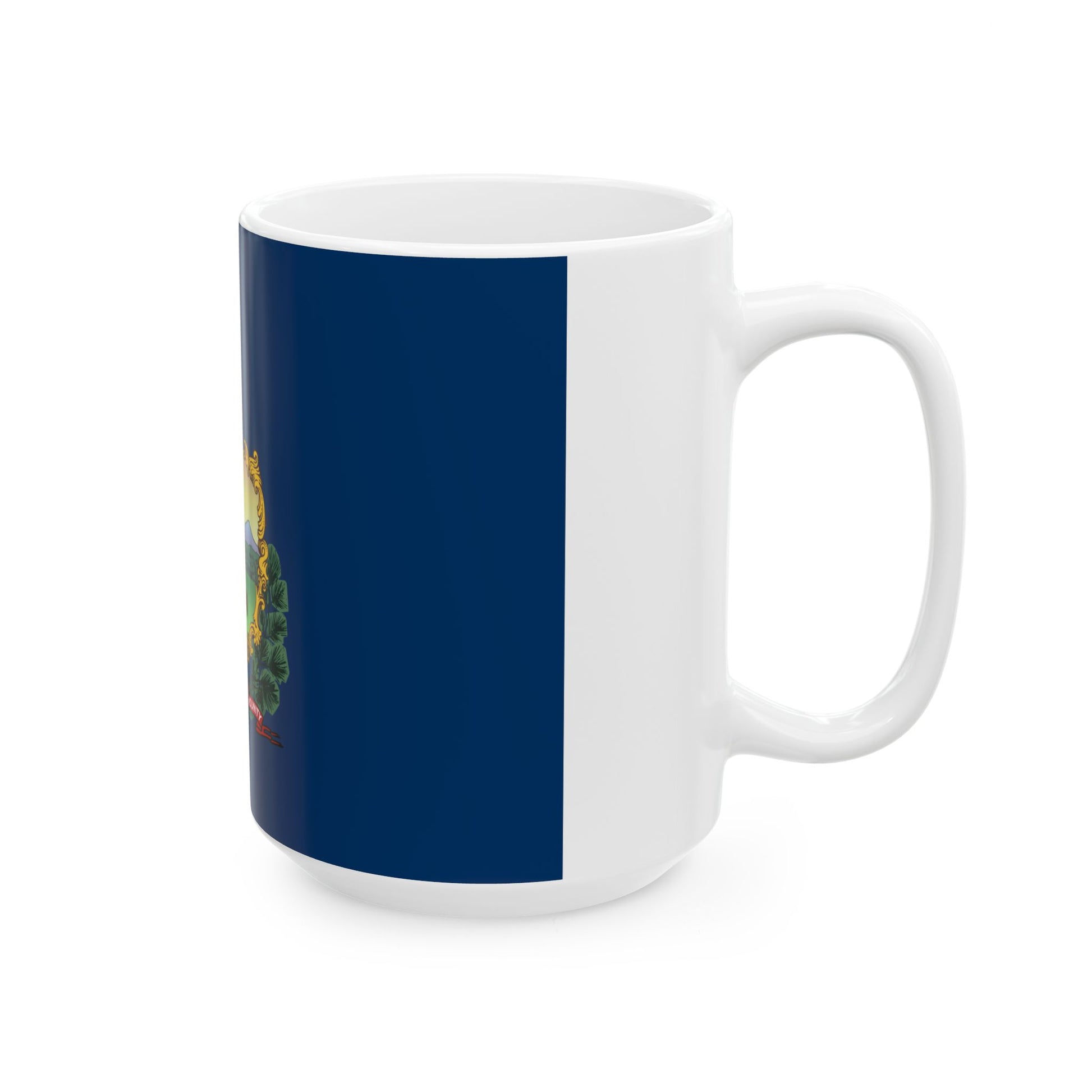 Flag of Vermont 3-2 (United States) White Coffee Mug-Go Mug Yourself