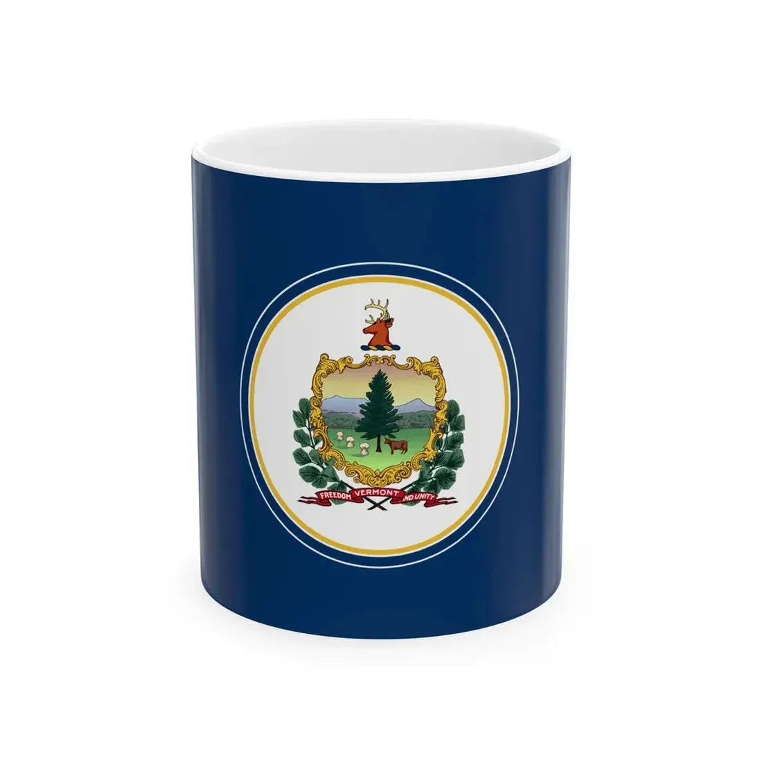 Flag of Vermont early 1920s (United States) White Coffee Mug 11oz - Go Mug Yourself