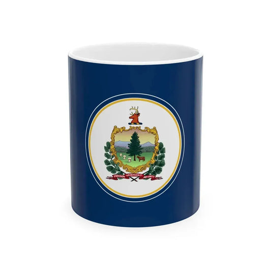 Flag of Vermont early 1920s (United States) White Coffee Mug 11oz - Go Mug Yourself