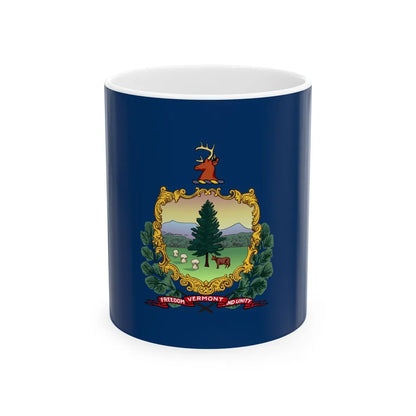 Flag of Vermont (United States) White Coffee Mug 11oz - Go Mug Yourself