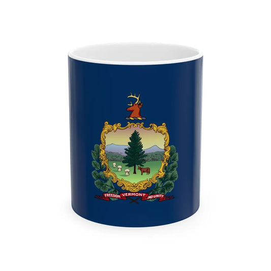 Flag of Vermont (United States) White Coffee Mug 11oz - Go Mug Yourself