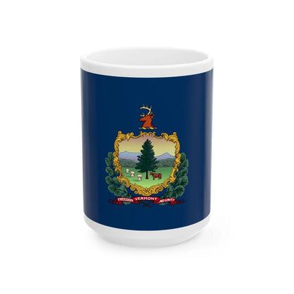 Flag of Vermont (United States) White Coffee Mug 15oz - Go Mug Yourself