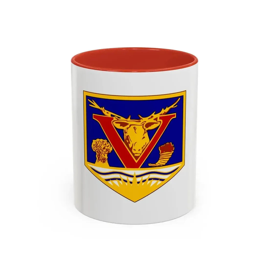 Flag of Vernon British Columbia Canada - Accent Coffee Mug 11oz Red - Go Mug Yourself