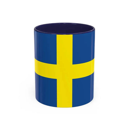 Flag of Verona Italy - Accent Coffee Mug 11oz Navy - Go Mug Yourself