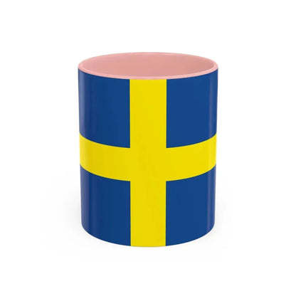 Flag of Verona Italy - Accent Coffee Mug 11oz Pink - Go Mug Yourself