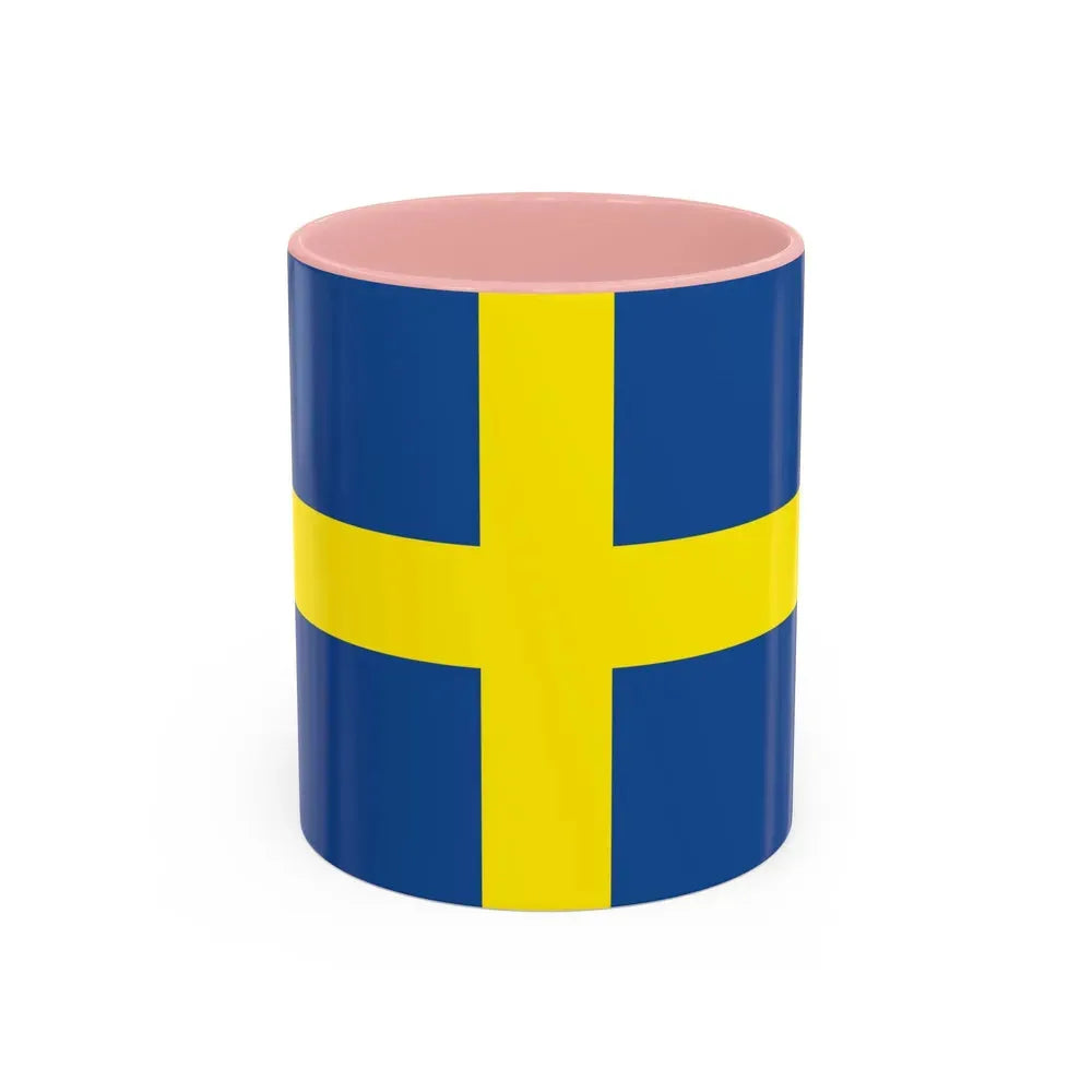 Flag of Verona Italy - Accent Coffee Mug 11oz Pink - Go Mug Yourself