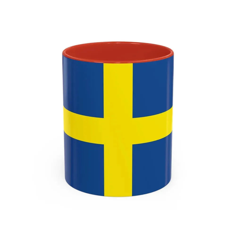 Flag of Verona Italy - Accent Coffee Mug 11oz Red - Go Mug Yourself