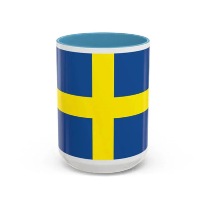 Flag of Verona Italy - Accent Coffee Mug 15oz Light Blue - Go Mug Yourself