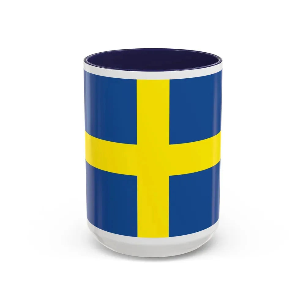 Flag of Verona Italy - Accent Coffee Mug 15oz Navy - Go Mug Yourself