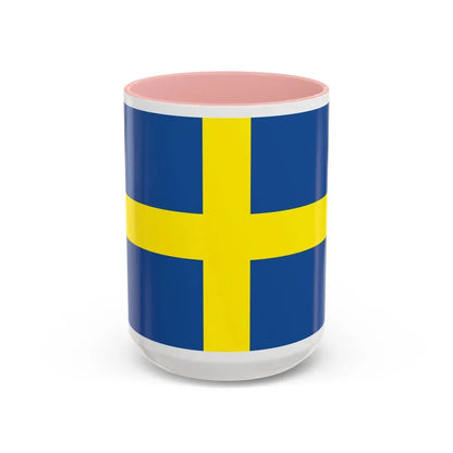 Flag of Verona Italy - Accent Coffee Mug 15oz Pink - Go Mug Yourself