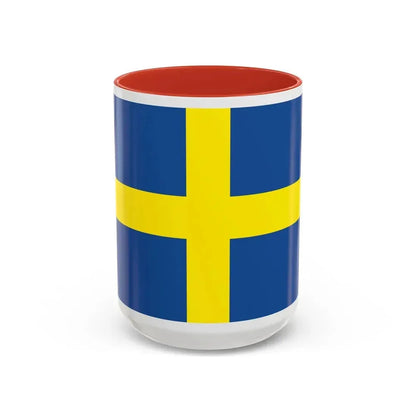 Flag of Verona Italy - Accent Coffee Mug 15oz Red - Go Mug Yourself