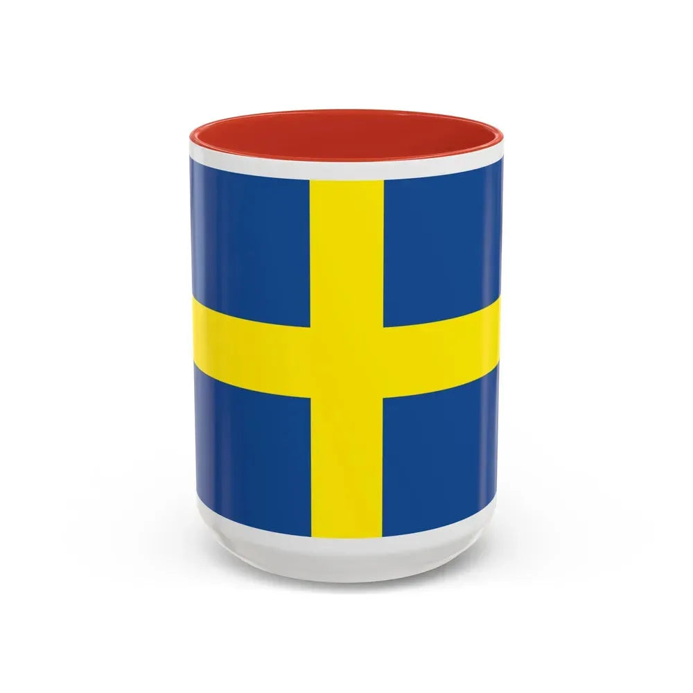 Flag of Verona Italy - Accent Coffee Mug 15oz Red - Go Mug Yourself