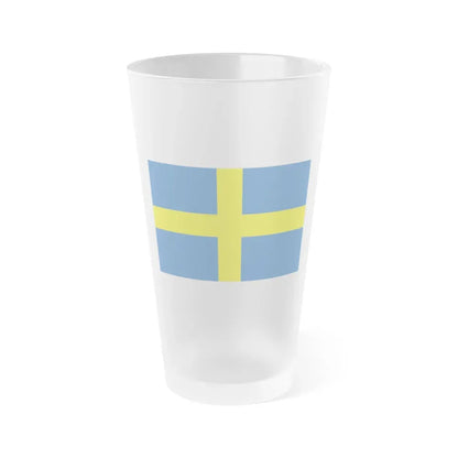 Flag of Verona Italy - Frosted Pint Glass 16oz 16oz Frosted - Go Mug Yourself