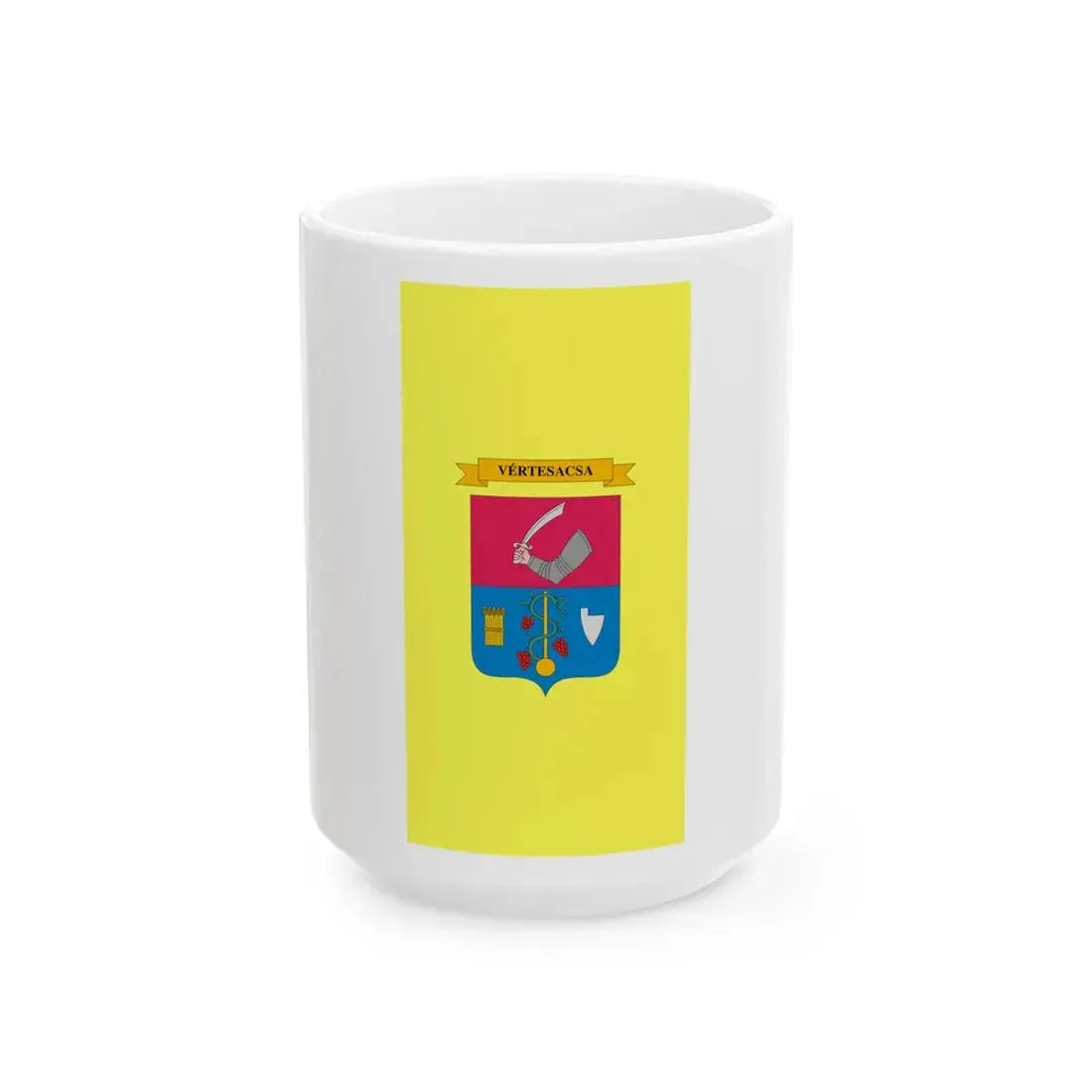Flag of Vertesacsa (Hungary) White Coffee Mug 15oz - Go Mug Yourself