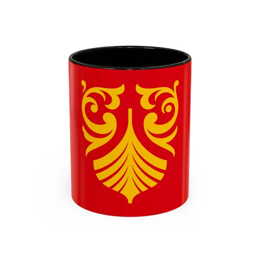 Flag of Vestfold og Telemark Norway - Accent Coffee Mug 11oz Black - Go Mug Yourself