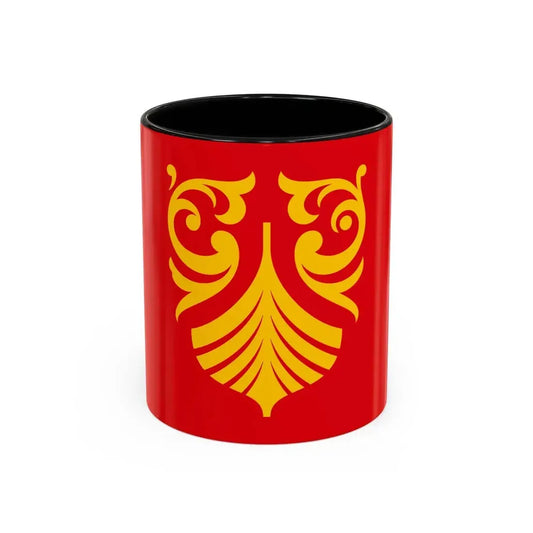 Flag of Vestfold og Telemark Norway - Accent Coffee Mug 11oz Black - Go Mug Yourself
